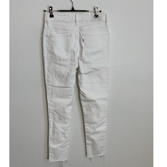 Levi High Rise Skinny‎ Distress Cropped Jeans size 27 - Picture 3 of 6